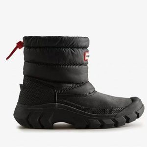 Hunter Intrepid Short Puffer Snow Boots Women's Size 37 US 6 NWT Black